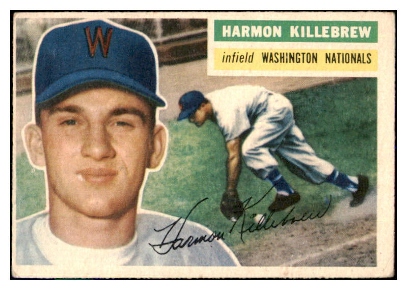 1956 Topps Baseball #164 Harmon Killebrew Senators VG-EX Gray 455499