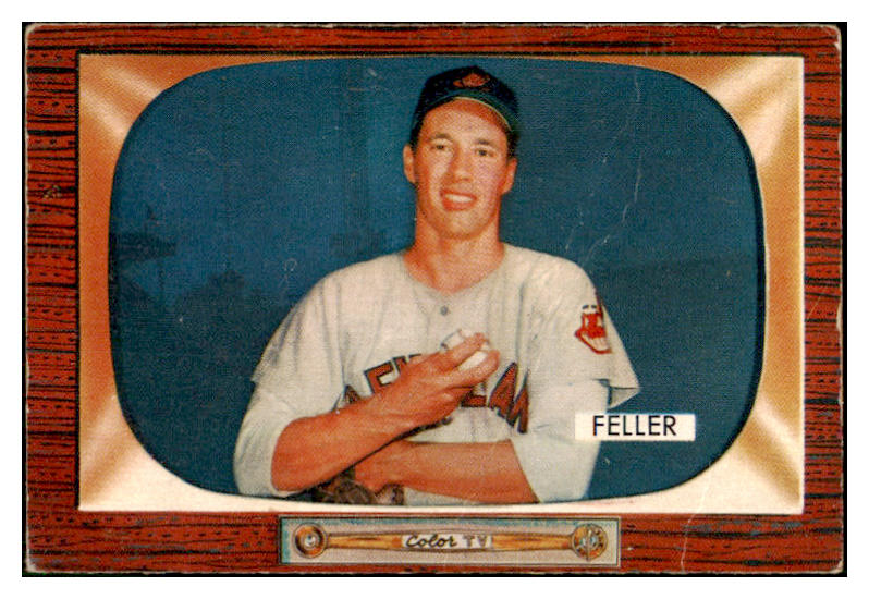1955 Bowman Baseball #134 Bob Feller Indians Good 455513