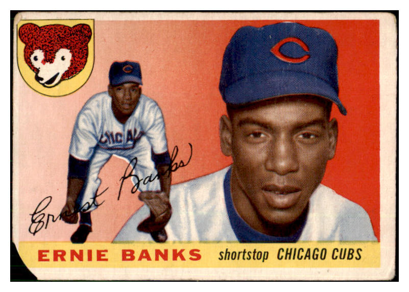 1955 Topps Baseball #028 Ernie Banks Cubs FR-GD 455514