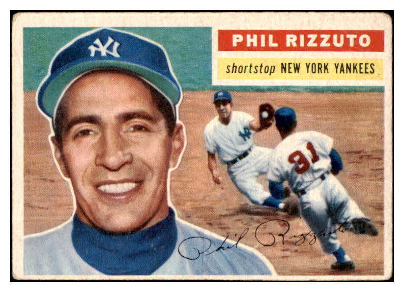 1956 Topps Baseball #113 Phil Rizzuto Yankees VG/VG-EX Gray 455535