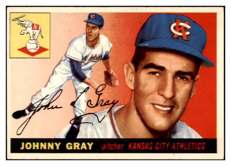 1955 Topps Baseball #101 Johnny Gray A's EX-MT 455578