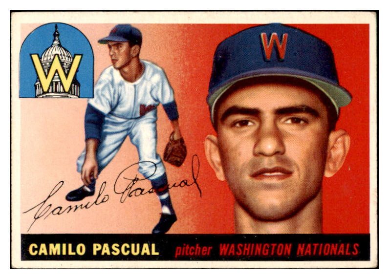 1955 Topps Baseball #084 Camilo Pascual Senators EX-MT 455592