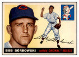 1955 Topps Baseball #074 Bob Borkowski Reds EX-MT 455599