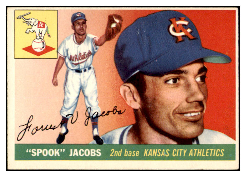 1955 Topps Baseball #061 Spook Jacobs A's EX-MT 455606