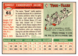 1955 Topps Baseball #061 Spook Jacobs A's EX-MT 455606