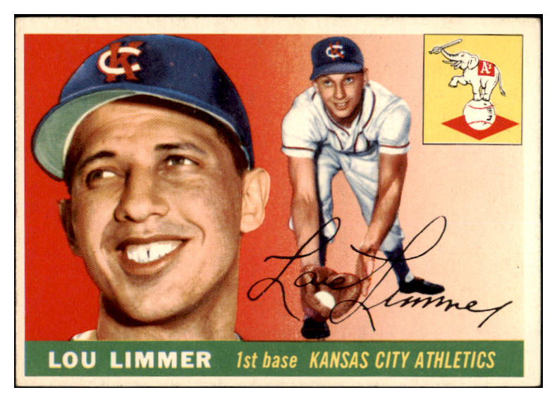 1955 Topps Baseball #054 Lou Limmer A's EX-MT 455611