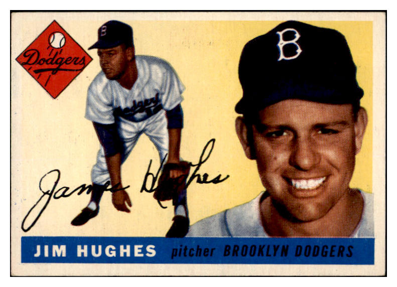 1955 Topps Baseball #051 Jim Hughes Dodgers EX-MT 455613
