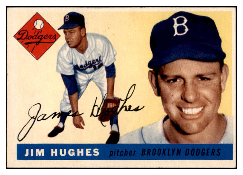 1955 Topps Baseball #051 Jim Hughes Dodgers EX-MT 455614