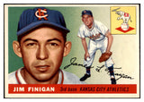 1955 Topps Baseball #014 Jim Finigan A's EX-MT 455638