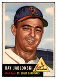 1953 Topps Baseball #189 Ray Jablonski Cardinals EX-MT 455658