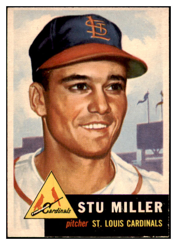 1953 Topps Baseball #183 Stu Miller Cardinals EX-MT 455662