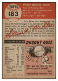 1953 Topps Baseball #183 Stu Miller Cardinals EX-MT 455662