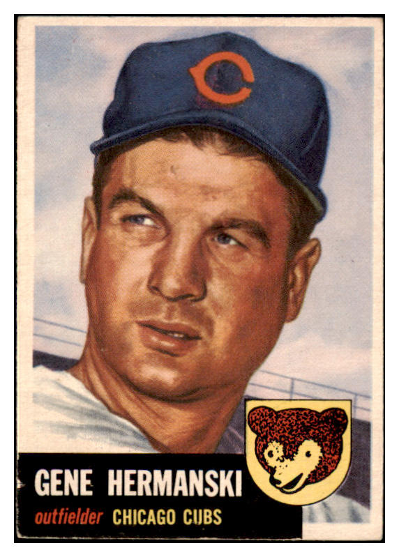 1953 Topps Baseball #179 Gene Hermanski Cubs EX-MT 455666