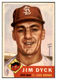 1953 Topps Baseball #177 Jim Dyck Browns EX-MT 455667