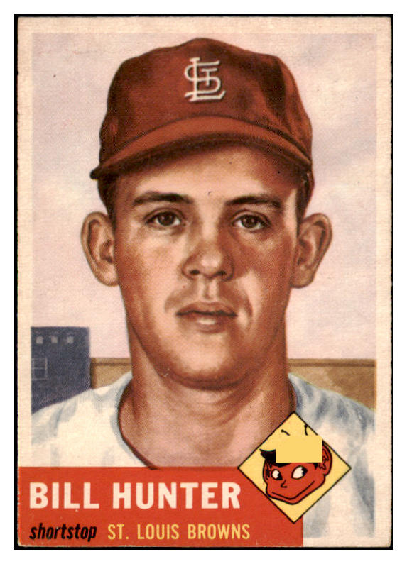 1953 Topps Baseball #166 Billy Hunter Browns EX-MT 455671