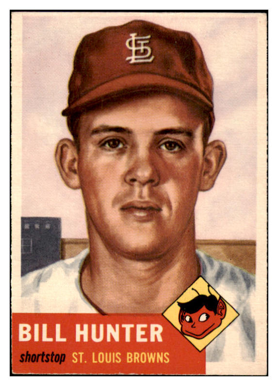 1953 Topps Baseball #166 Billy Hunter Browns EX-MT 455672