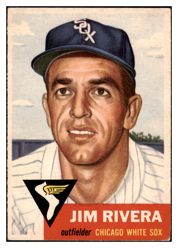1953 Topps Baseball #156 Jim Rivera White Sox EX-MT 455676