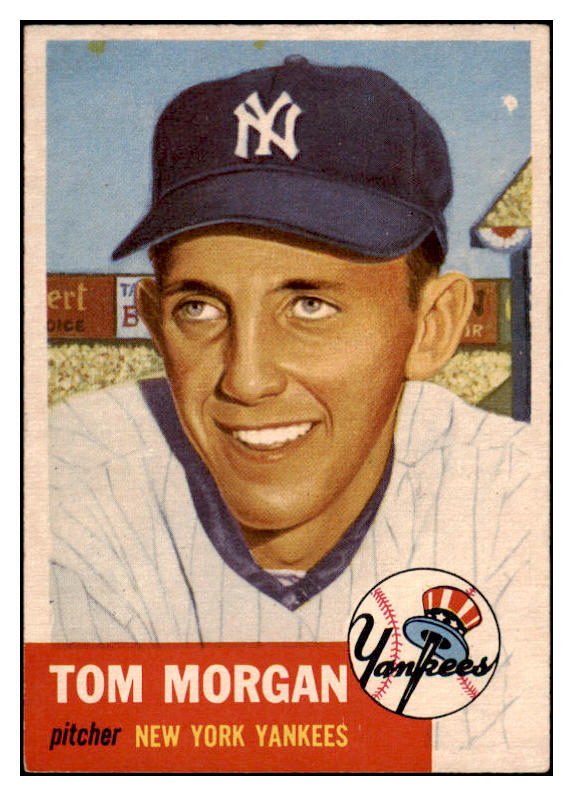 1953 Topps Baseball #132 Tom Morgan Yankees EX-MT 455683