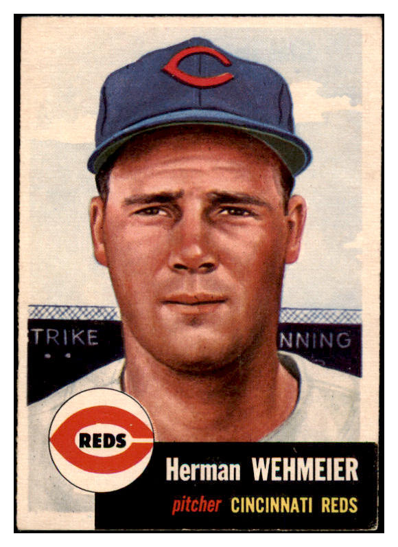 1953 Topps Baseball #110 Herman Wehmeier Reds EX-MT 455687