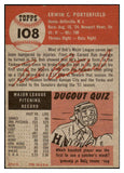 1953 Topps Baseball #108 Bob Porterfield Senators EX-MT 455689