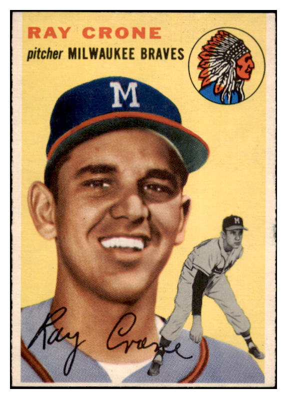 1954 Topps Baseball #206 Ray Crone Braves EX-MT 455783