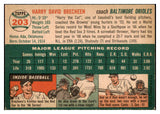 1954 Topps Baseball #203 Harry Brecheen Orioles EX-MT 455786