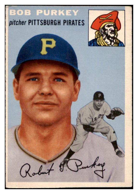 1954 Topps Baseball #202 Bob Purkey Pirates EX-MT 455790