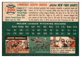1954 Topps Baseball #200 Larry Jansen Giants EX-MT 455794