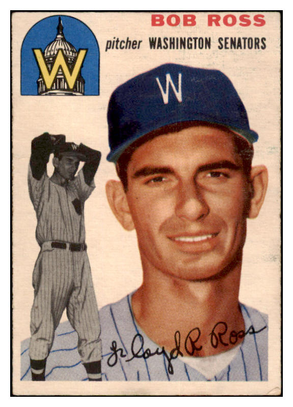 1954 Topps Baseball #189 Bob Ross Senators EX-MT 455813