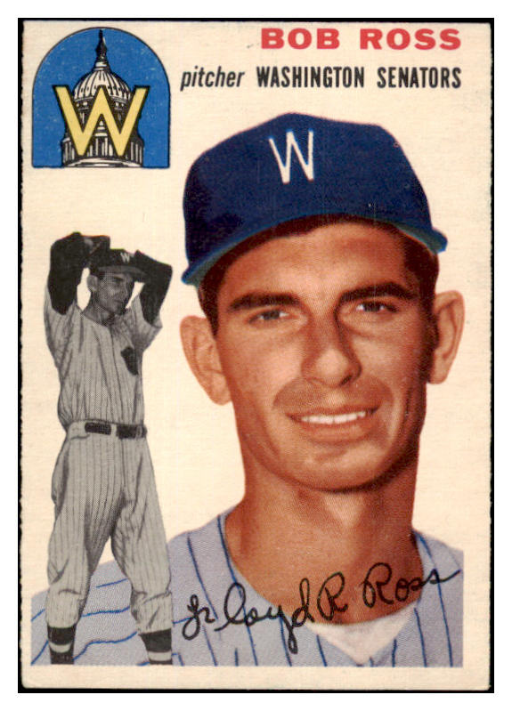 1954 Topps Baseball #189 Bob Ross Senators EX-MT 455815