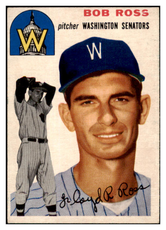 1954 Topps Baseball #189 Bob Ross Senators EX-MT 455816