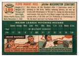 1954 Topps Baseball #189 Bob Ross Senators EX-MT 455816