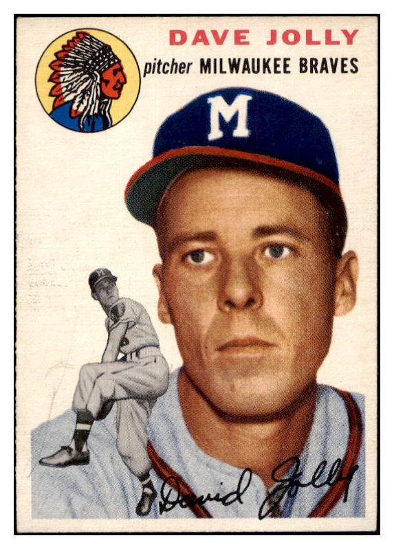 1954 Topps Baseball #188 Dave Jolly Braves EX-MT 455817