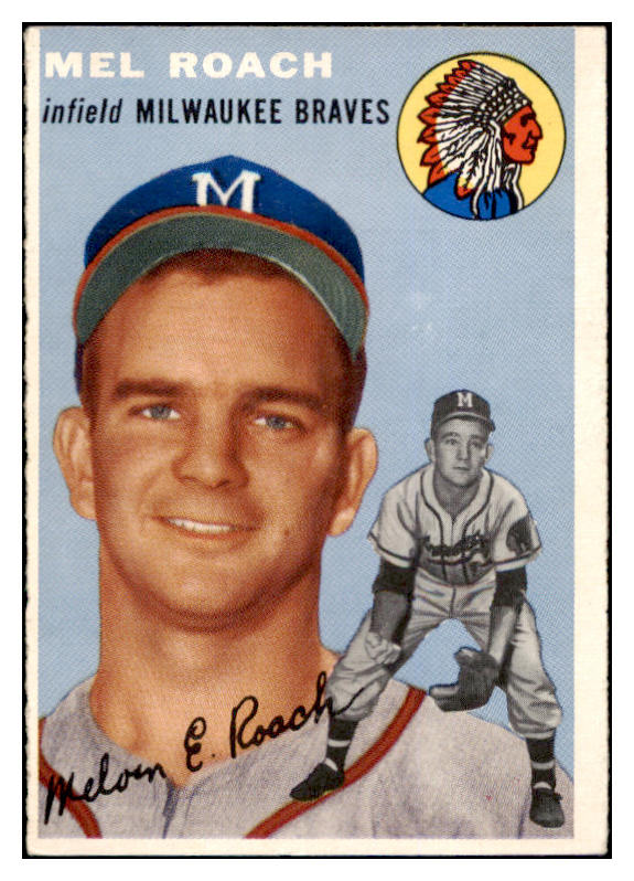 1954 Topps Baseball #181 Mel Roach Braves EX-MT 455828