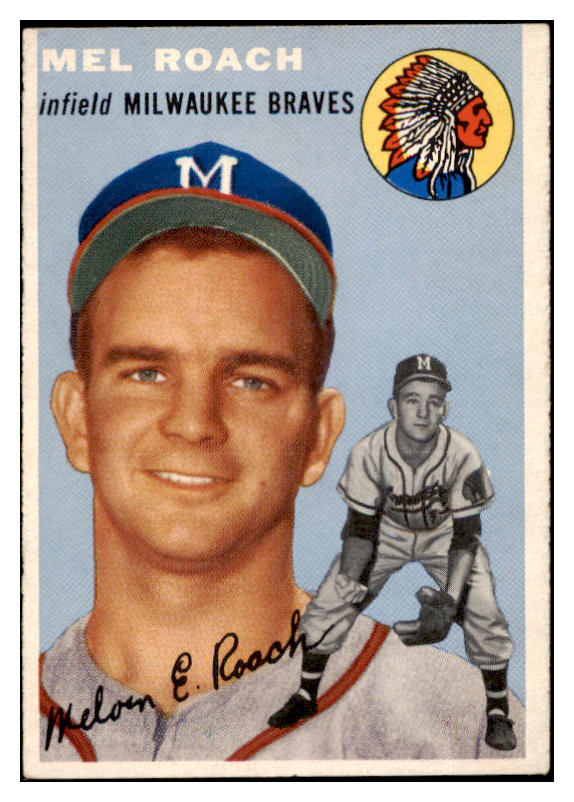 1954 Topps Baseball #181 Mel Roach Braves EX-MT 455829