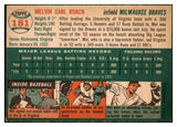 1954 Topps Baseball #181 Mel Roach Braves EX-MT 455829