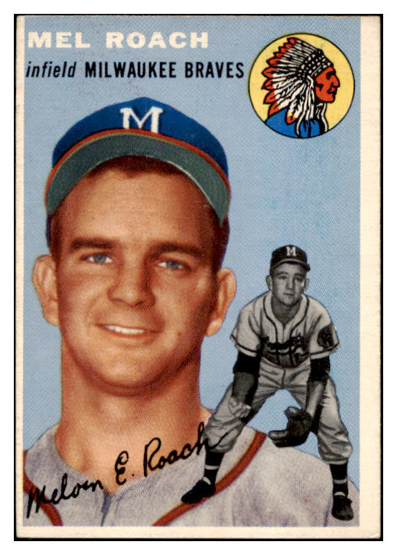 1954 Topps Baseball #181 Mel Roach Braves EX-MT 455831