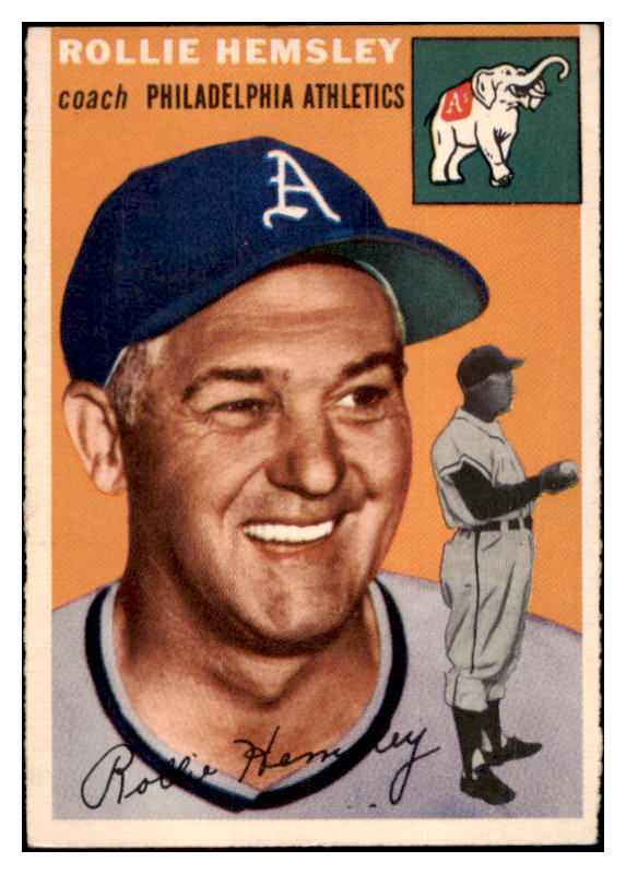 1954 Topps Baseball #143 Rollie Hemsley A's EX-MT 455890