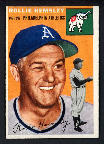 1954 Topps Baseball #143 Rollie Hemsley A's EX-MT 455891