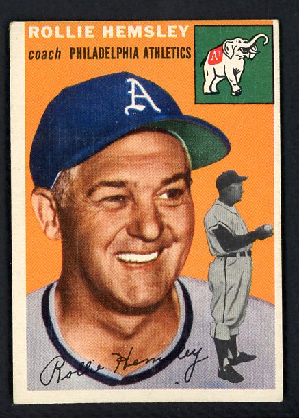 1954 Topps Baseball #143 Rollie Hemsley A's EX-MT 455892