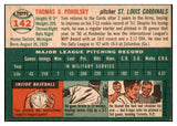 1954 Topps Baseball #142 Tom Poholsky Cardinals EX-MT 455894