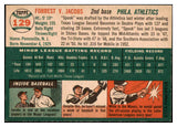 1954 Topps Baseball #129 Spook Jacobs A's NR-MT 455914