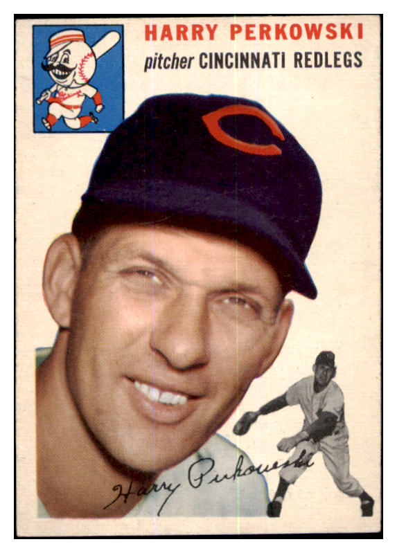 1954 Topps Baseball #125 Harry Perkowski Reds EX-MT 455922