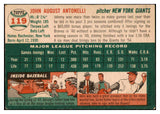 1954 Topps Baseball #119 Johnny Antonelli Giants EX-MT 455935