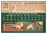 1954 Topps Baseball #118 Carl Scheib A's EX-MT 455938