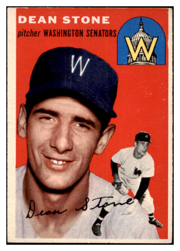 1954 Topps Baseball #114 Dean Stone Senators EX-MT 455947