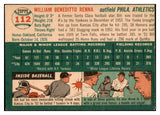1954 Topps Baseball #112 Bill Renna A's NR-MT 455950