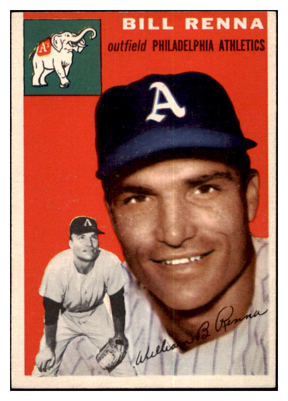 1954 Topps Baseball #112 Bill Renna A's NR-MT 455951