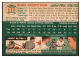 1954 Topps Baseball #112 Bill Renna A's NR-MT 455951