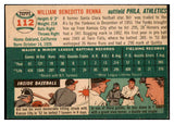 1954 Topps Baseball #112 Bill Renna A's NR-MT 455952